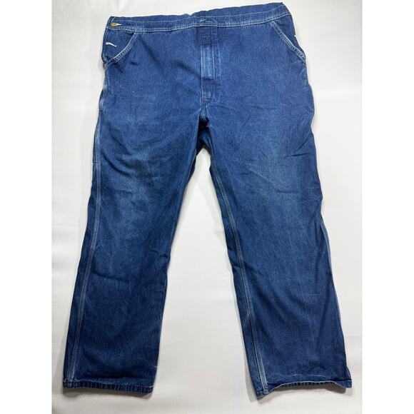 Round House Brand Men's Straight Leg Carpenter Denim Overalls - Sz 44x32 (46x31) - Picture 5 of 8